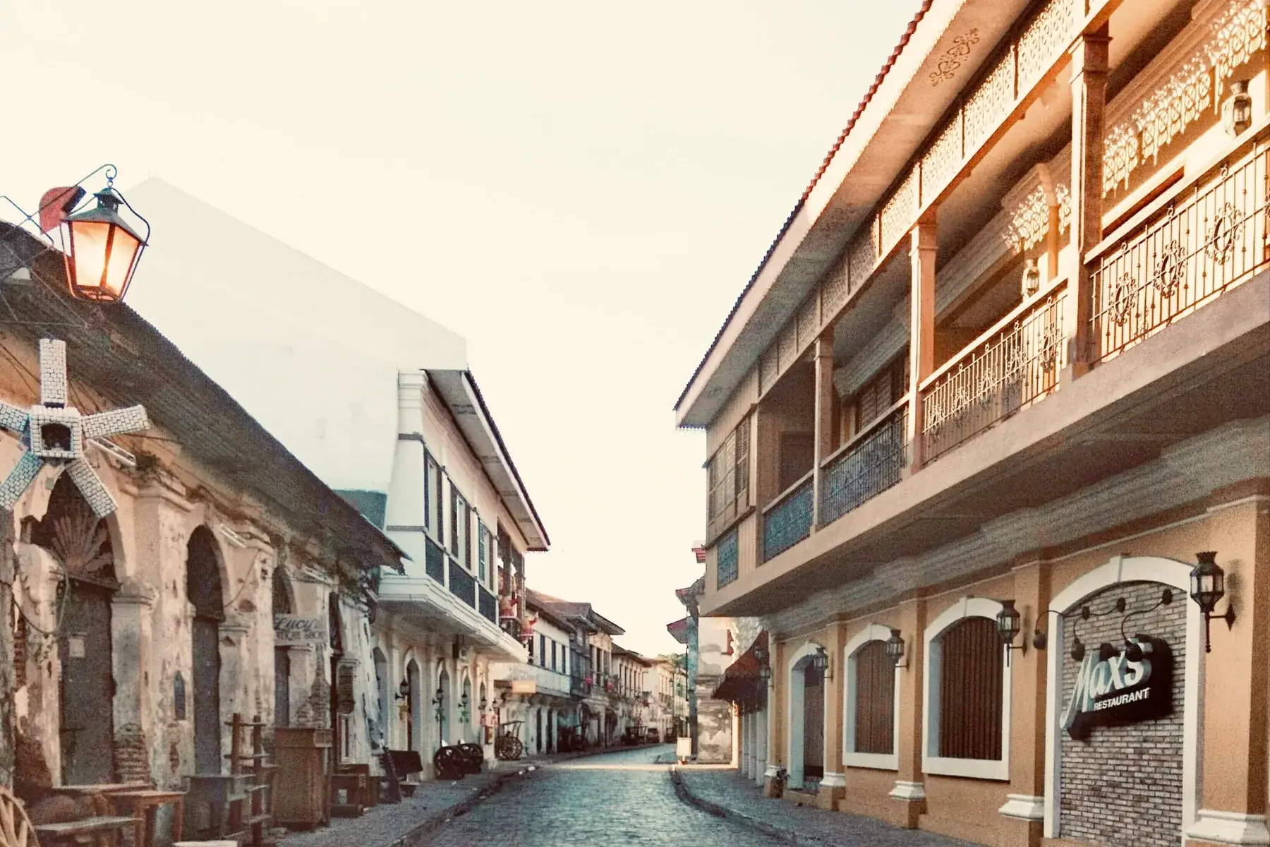 Historic street and colonial houses in Ilocos