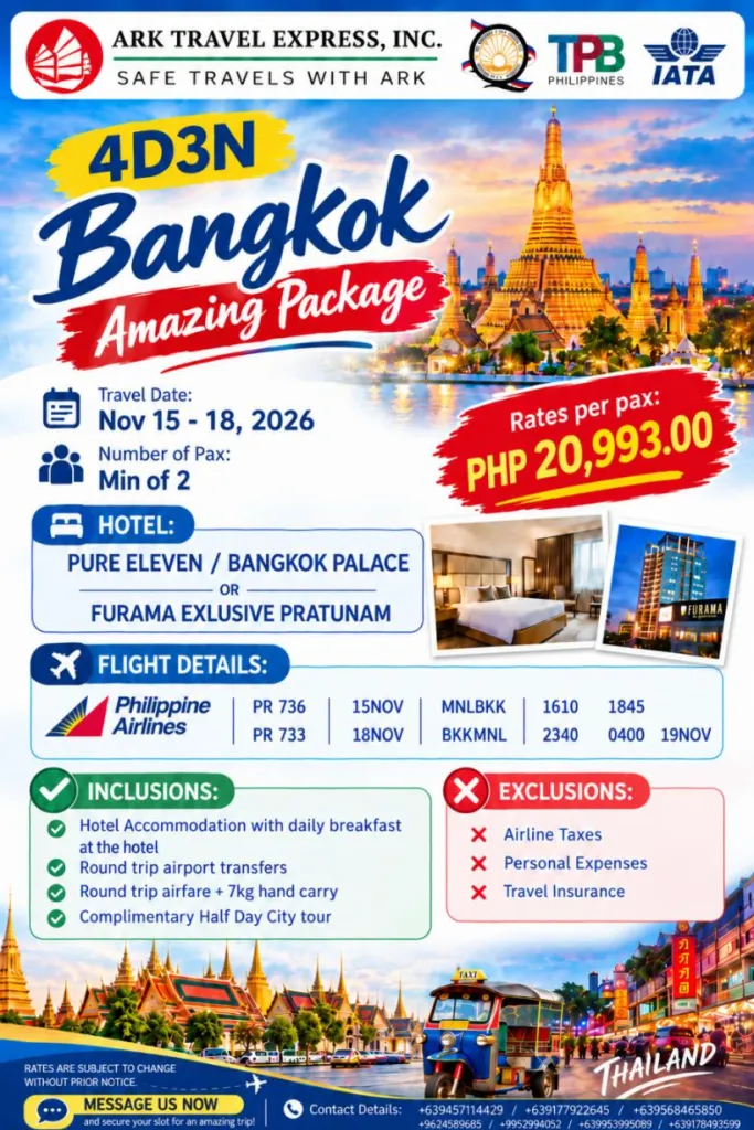 Bangkok Amazing Package campaign artwork