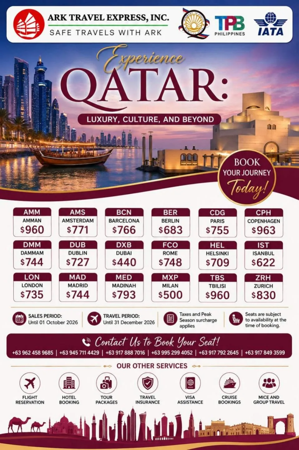 Experience Qatar: Luxury, Culture and Beyond campaign artwork